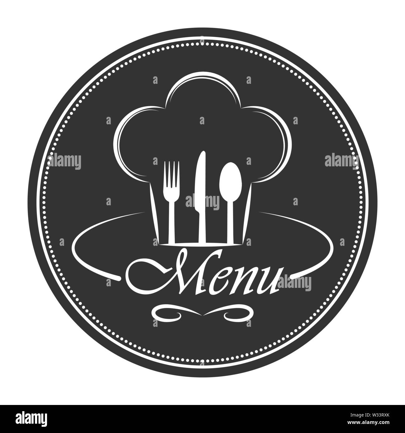 Modèle de conception et la décoration de restaurant, restauration ou service gastro, modèle plat Illustration de Vecteur