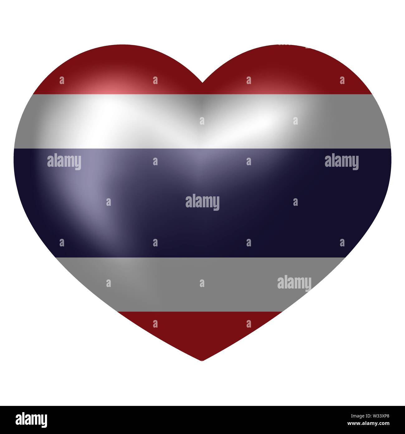 Pavillon de la Thaïlande en forme de coeur. vector illustration. Illustration de Vecteur