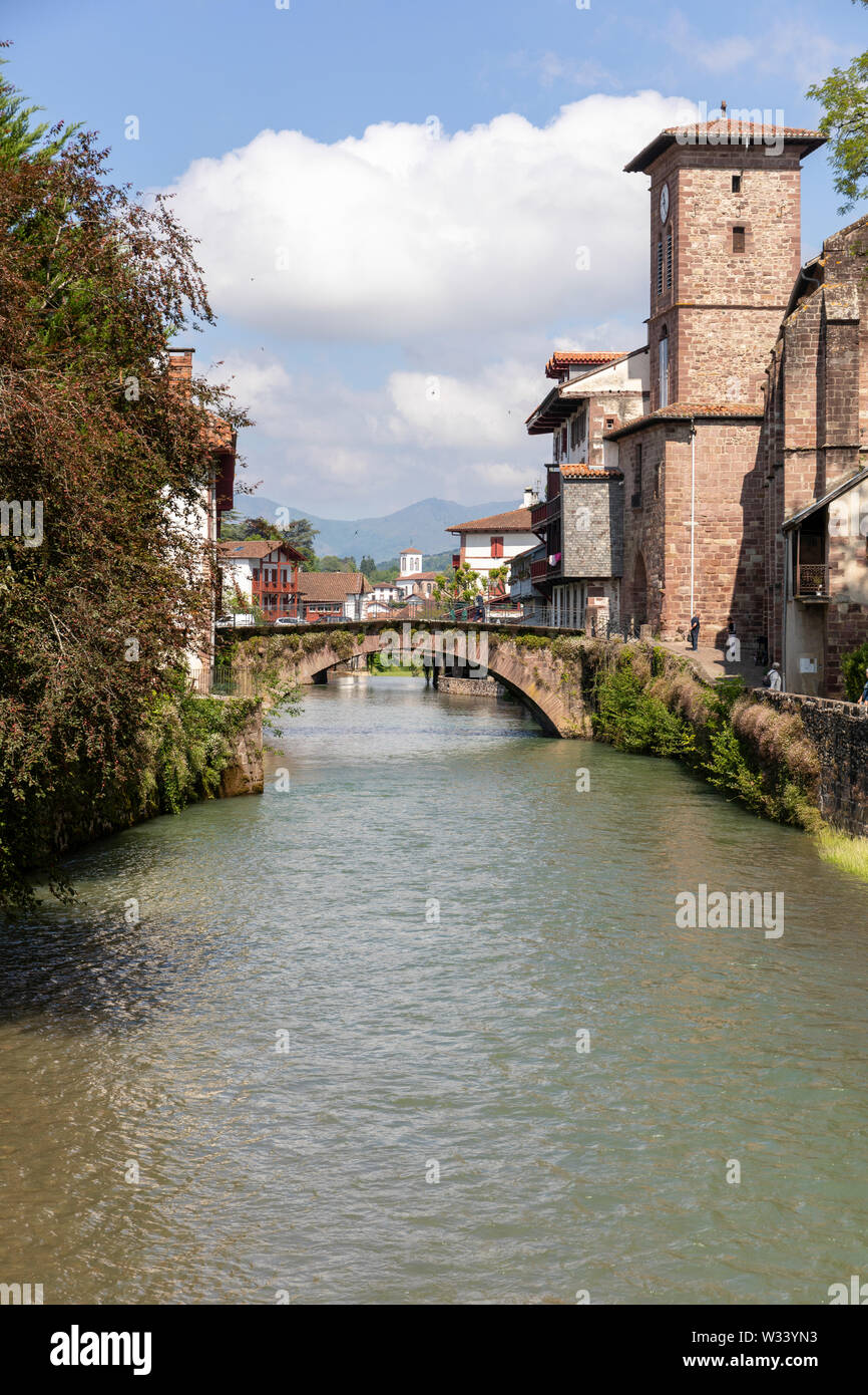 Saint-Jean-Pied-de-Port , Nouvelle-Aquitaine, France Banque D'Images