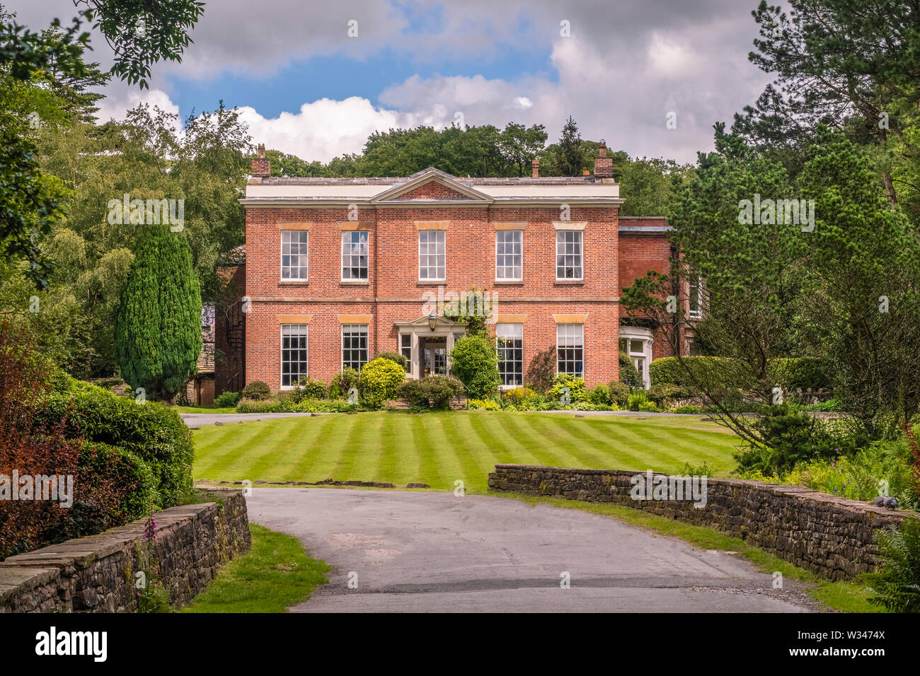 Rivington Hall est un bâtiment classé de classe II à Rivington, dans le Lancashire, en Angleterre. C'était le manoir des Lords du Manoir de Rivington. Banque D'Images