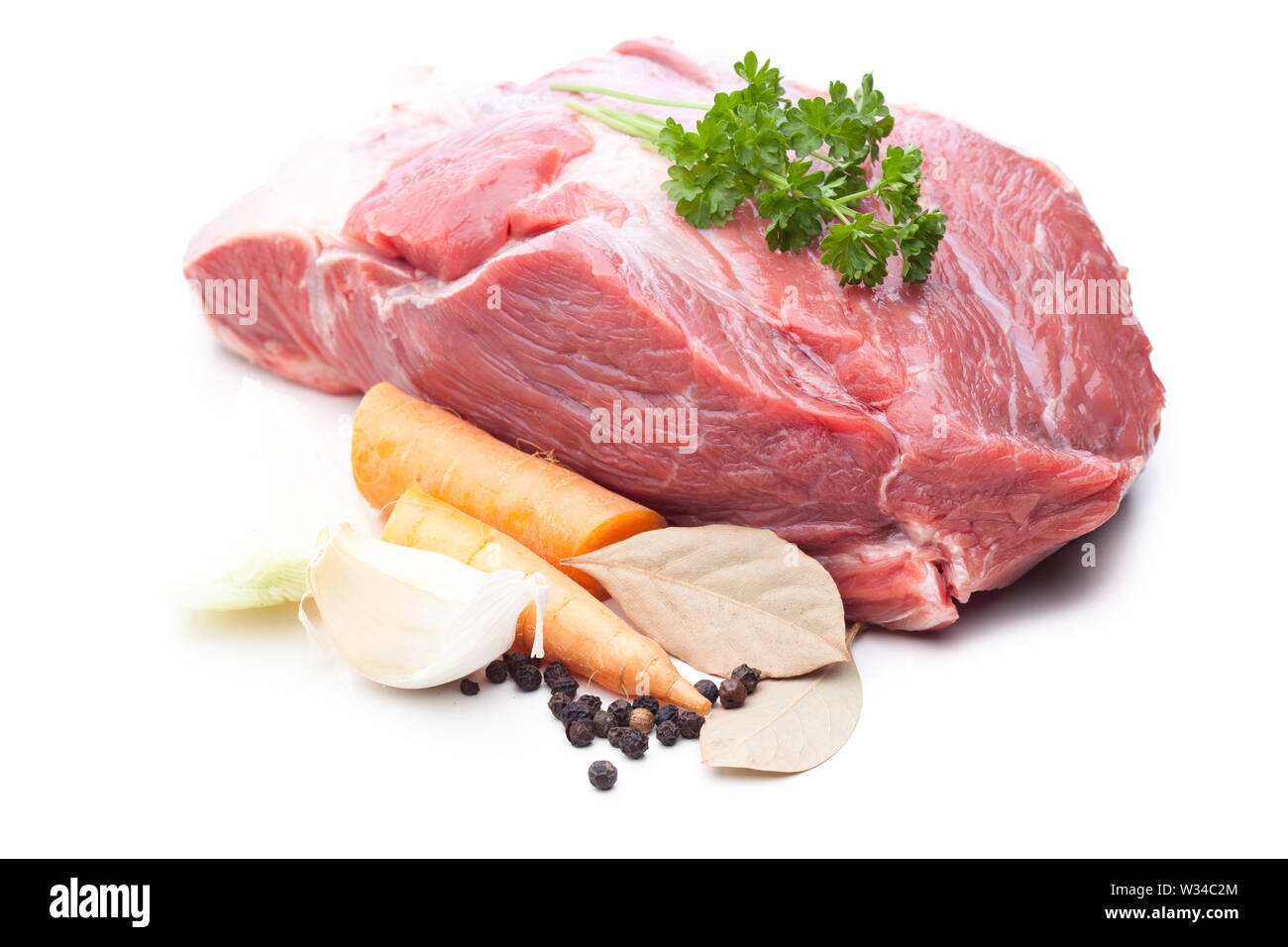 Ingrédients pour la soupe de boeuf Banque D'Images