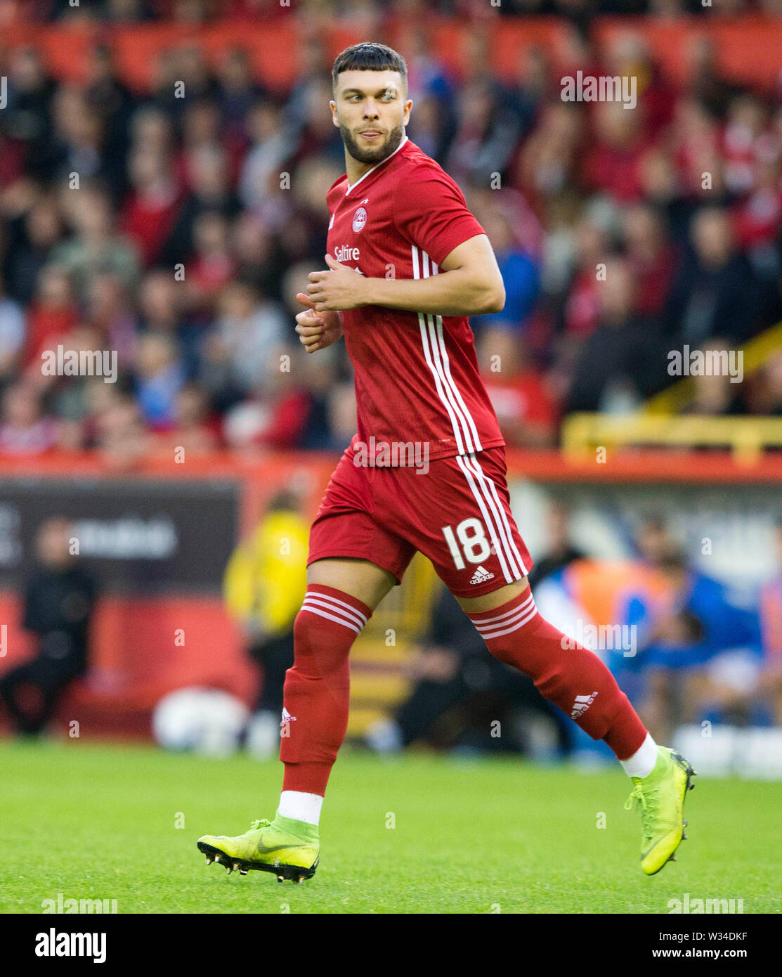 L'Aberdeen Connor McLennan durant l'Europa League, Premier tour de qualification à Pittodrie Stadium, Aberdeen. Banque D'Images