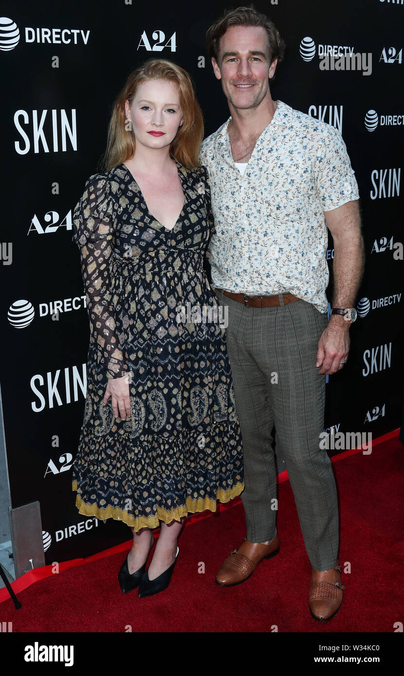 Hollywood, États-Unis. 11 juillet, 2019. HOLLYWOOD, LOS ANGELES, CALIFORNIE, USA - 11 juillet : Kimberly Van Der Beek et James Van Der Beek arrivent à la projection spéciale de Los Angeles A24's 'peau' qui s'est tenue à l'ArcLight Hollywood le 11 juillet 2019 à Hollywood, Los Angeles, Californie, États-Unis. (Photo par Xavier Collin/Image Crédit : Agence de Presse) L'agence de presse Image/Alamy Live News Banque D'Images