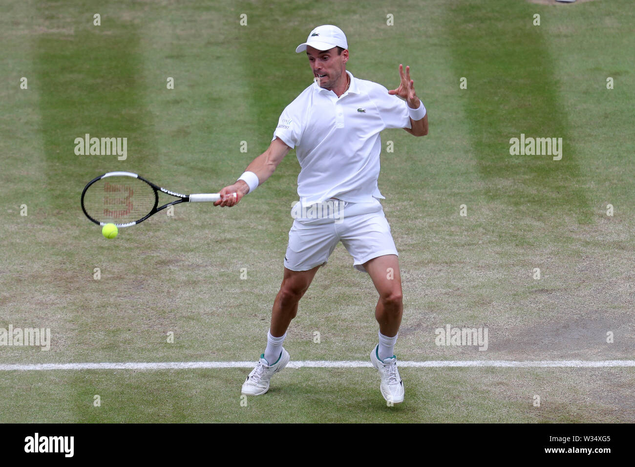 Wimbledon, Londres, Royaume-Uni. 12 juillet 2019. Tennis de Wimbledon, Londres, Royaume-Uni. Roberto Bautista Agut, Espagne, 2019 Allstar Crédit : photo library/Alamy Live News Banque D'Images