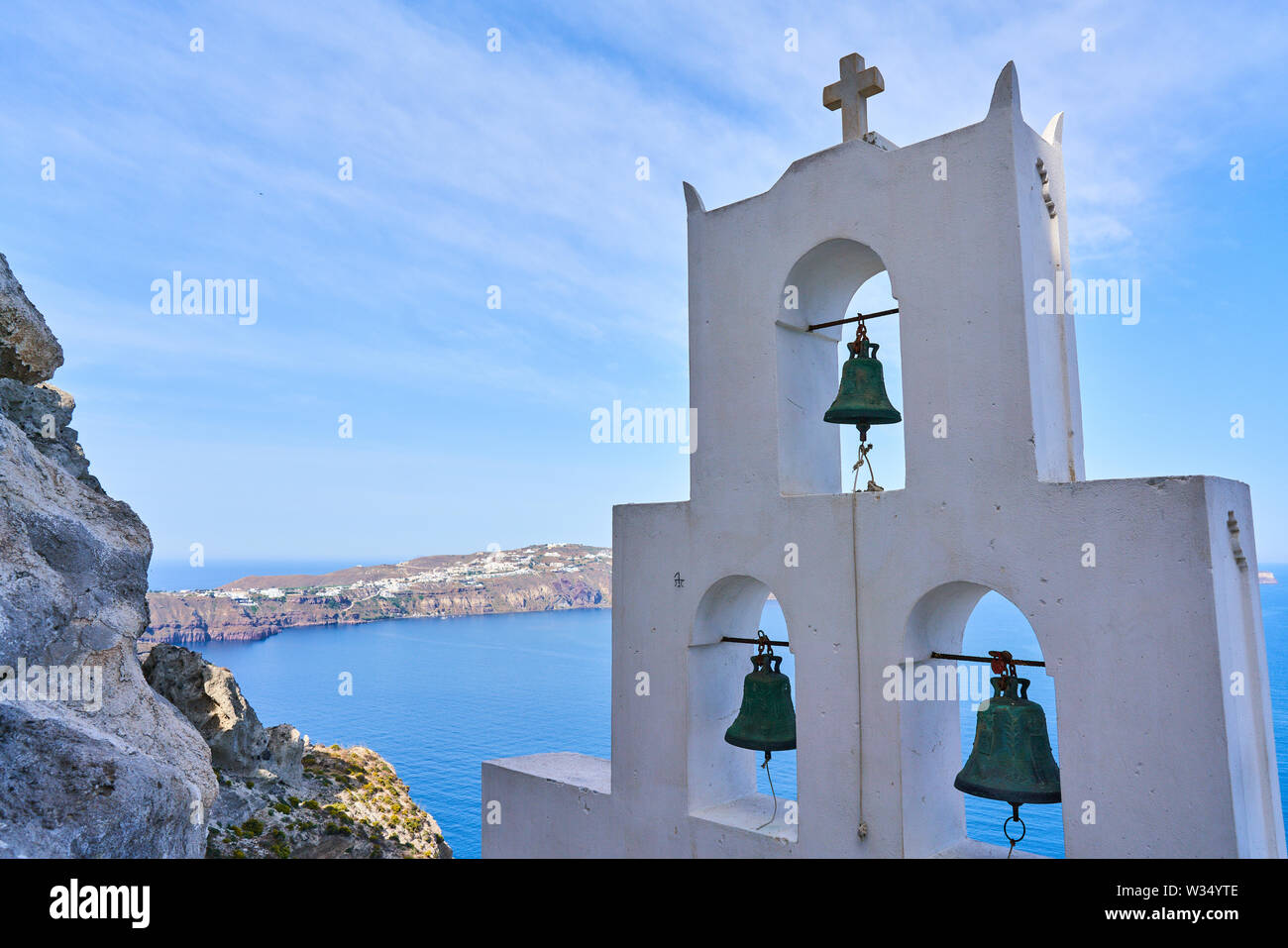 Sur la caldeira de Fira et Oia près de Megalochori, Santorin, Grèce au 31.05.2019. © Peter Schatz / Alamy Stock Photos Banque D'Images