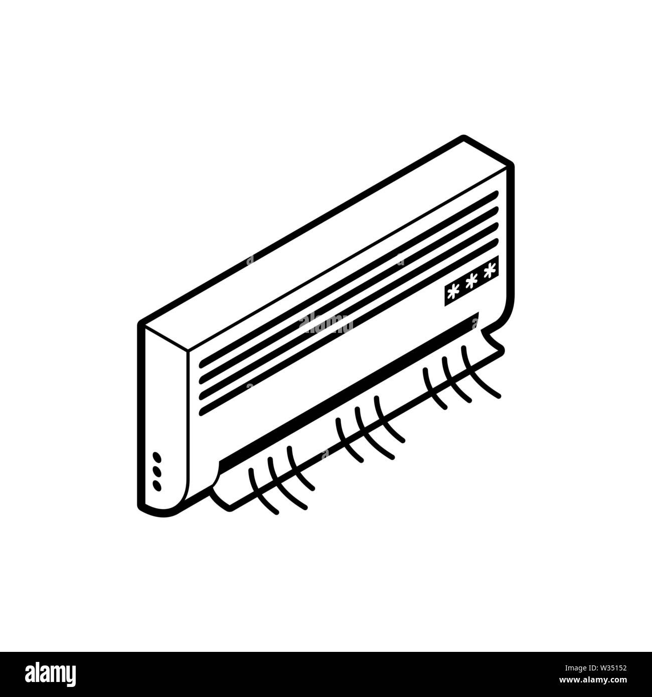 L'icône de la climatisation. Système d'air froid signe. Vector illustration Illustration de Vecteur
