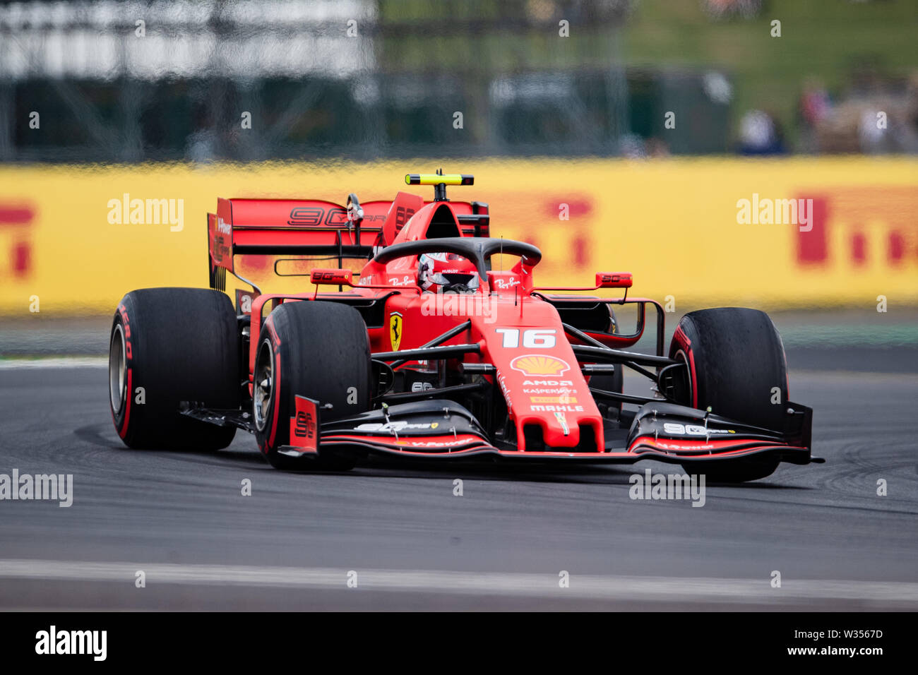 TOWCESTER, Royaume-Uni. 7Th Jul 2019. Carles Leclerc de Ferrari en Formule 1 au cours de la pratique 1 Rolex Grand Prix de Grande-Bretagne 2019 à Silverstone Circuit sur Vendredi 12 juillet 2019 en Angleterre, de TOWCESTER. Credit : Taka G Wu/Alamy Live News Banque D'Images