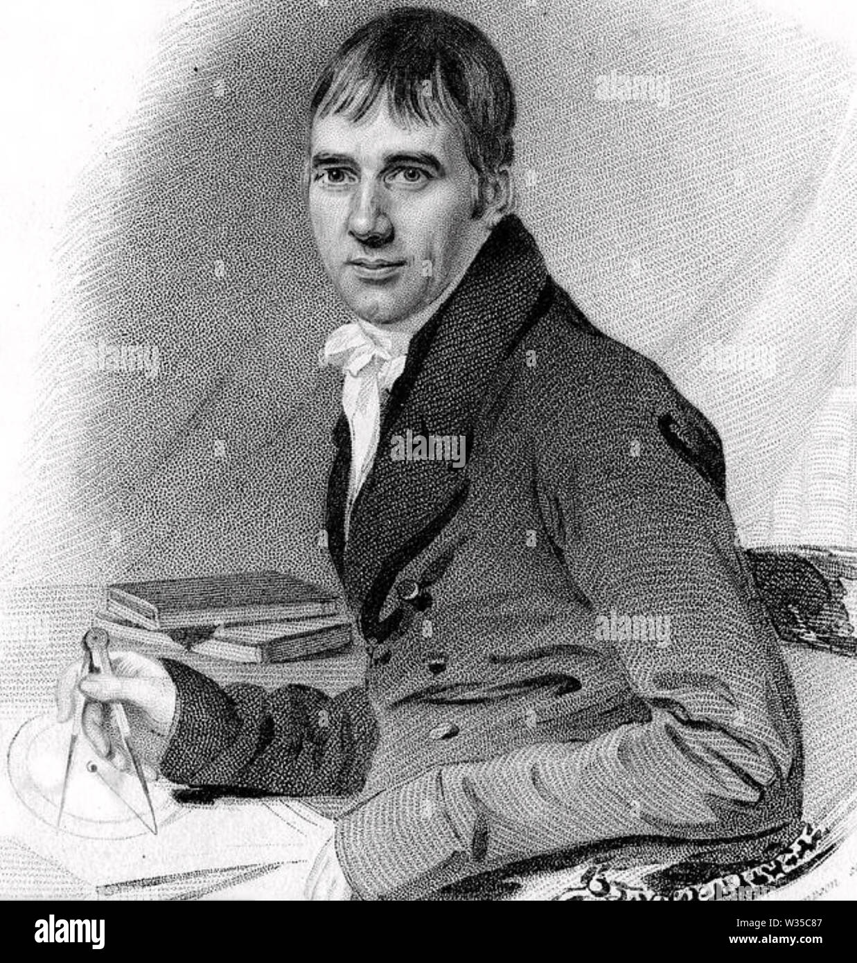 THOMAS EXLEY (1774-1855) professeur de français, mathématicien et théoricien Méthodiste Banque D'Images