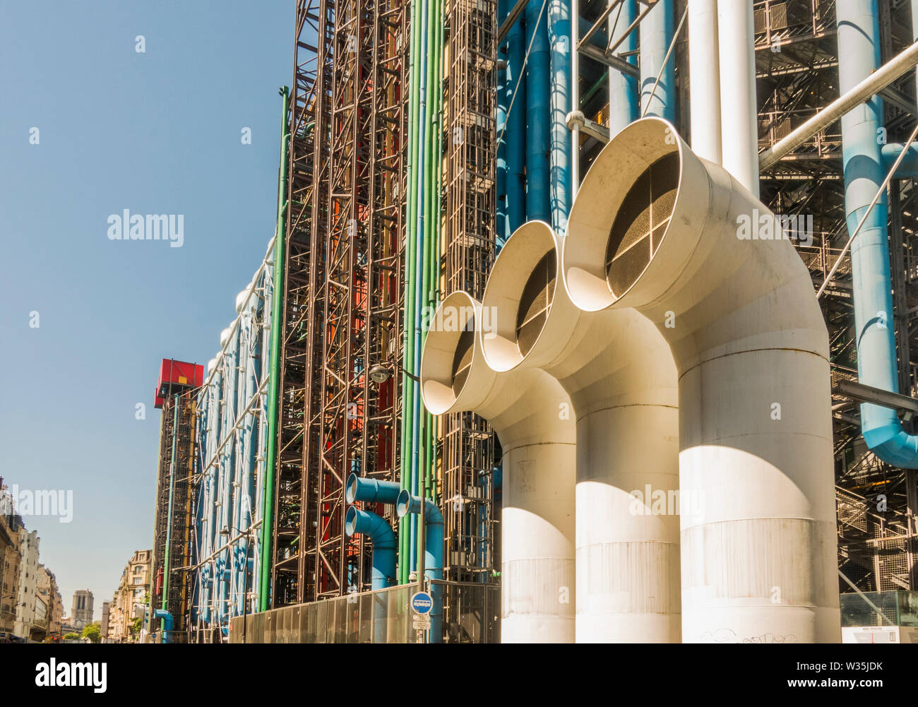 Centre Georges Pompidou, Beaubourg, musée d'art moderne de Paris, France. Banque D'Images