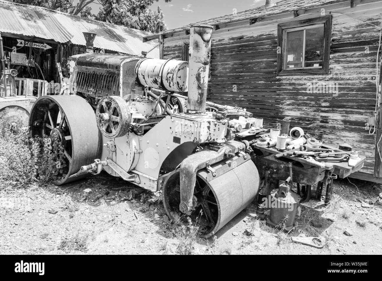 Jerome Gold Mine King & Ghost Town Old Road Roller Banque D'Images