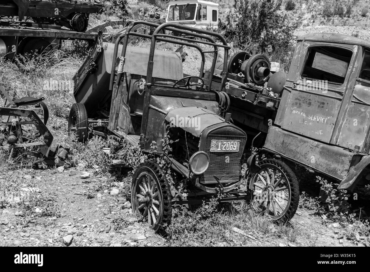 Jerome Ghost Town Dump Truck Ford Banque D'Images