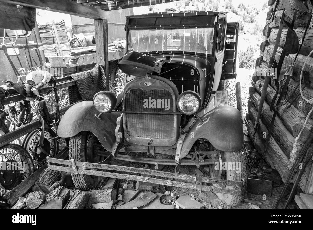 Jerome Ghost Town Camion Antique Banque D'Images