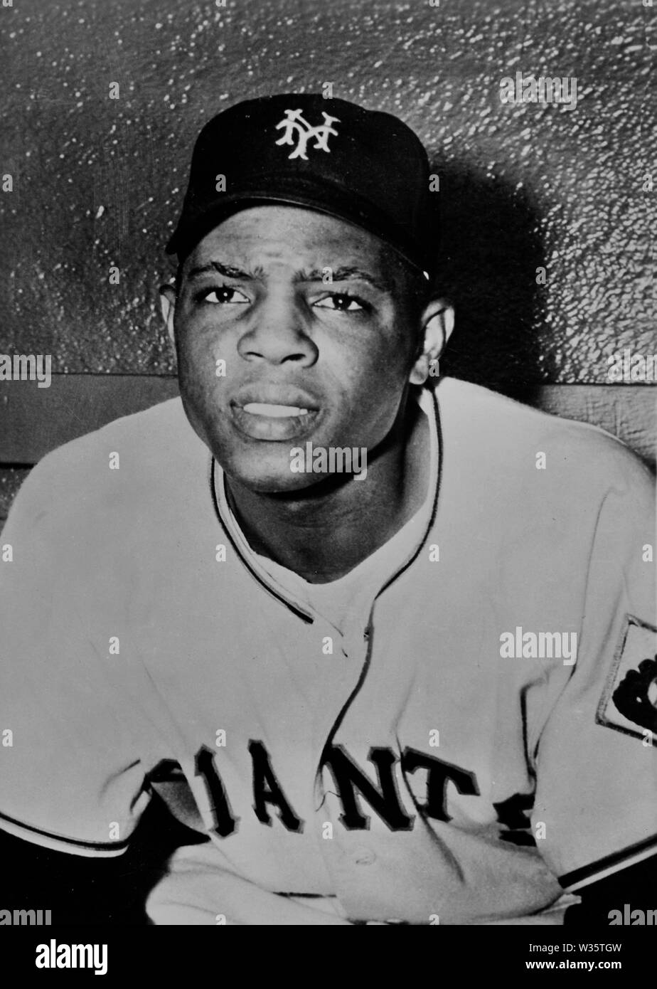 Willie Mays, star de baseball avec les Giants de New York vers 1950 Banque D'Images