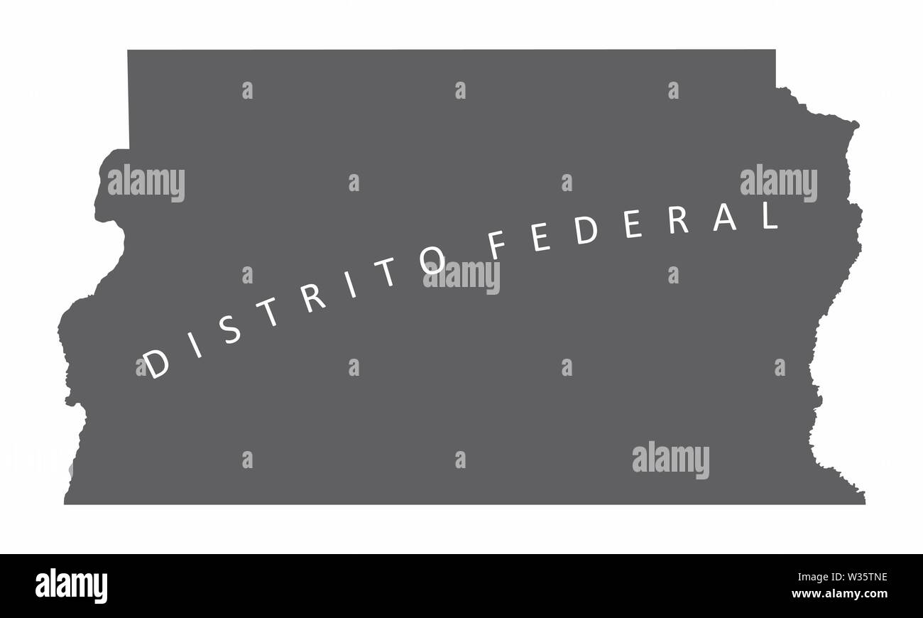 Carte du district fédéral du Brésil Illustration de Vecteur