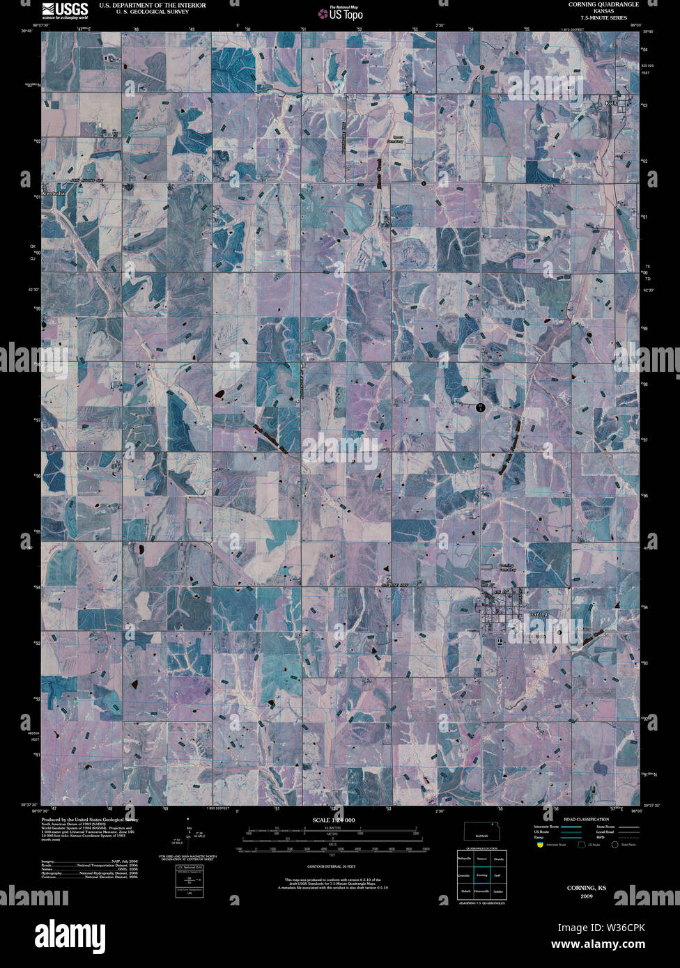 Carte du kansas corning Banque de photographies et d’images à haute