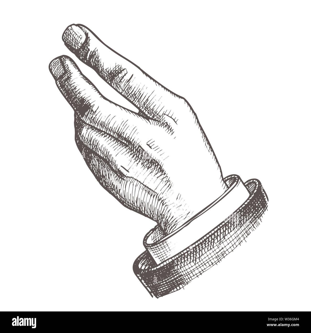 Businessman Hand Faire Vector Handdrawn geste Illustration de Vecteur