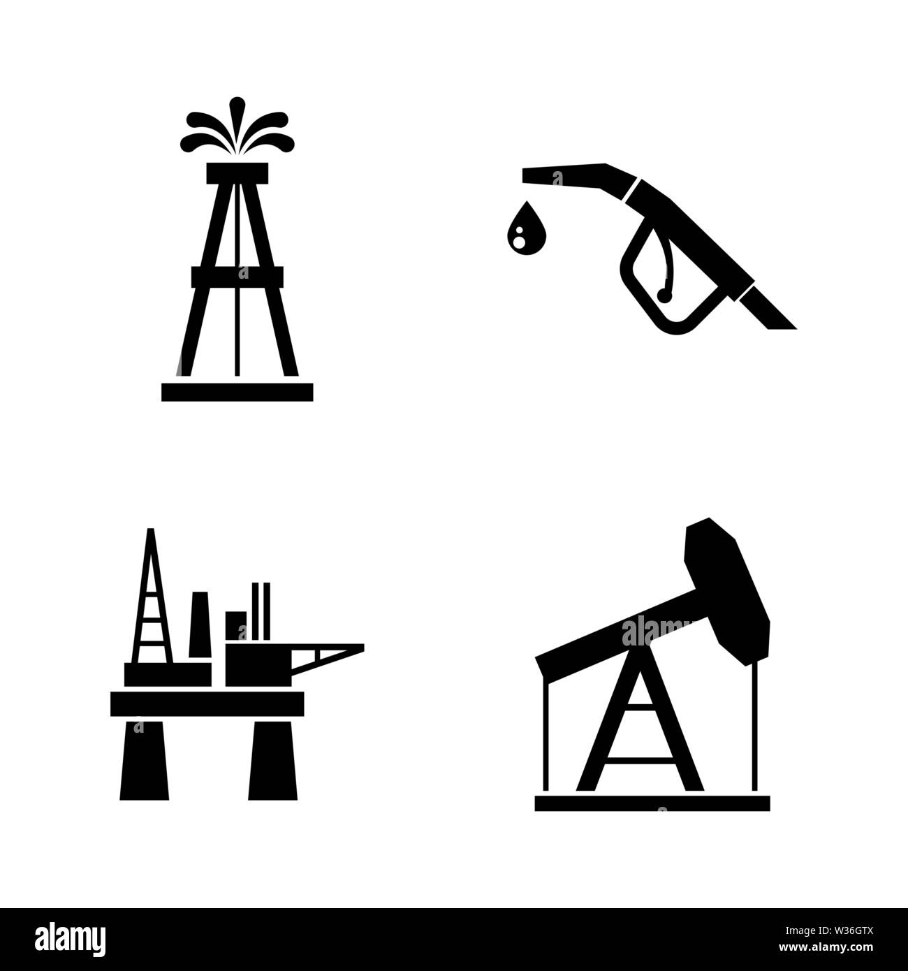 Le baril du pétrole. Les simples Vector Icons Set pour la vidéo, les applications mobiles, sites Web, projets d'impression et de votre conception. La production de pétrole le baril B icône Illustration de Vecteur