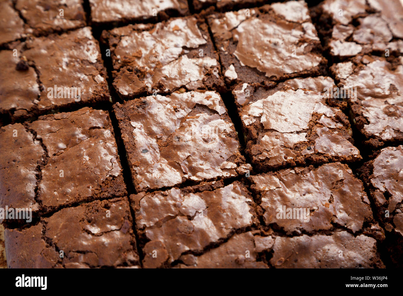 Brownies au chocolat maison, low angle view. Libre. Des petits. Banque D'Images