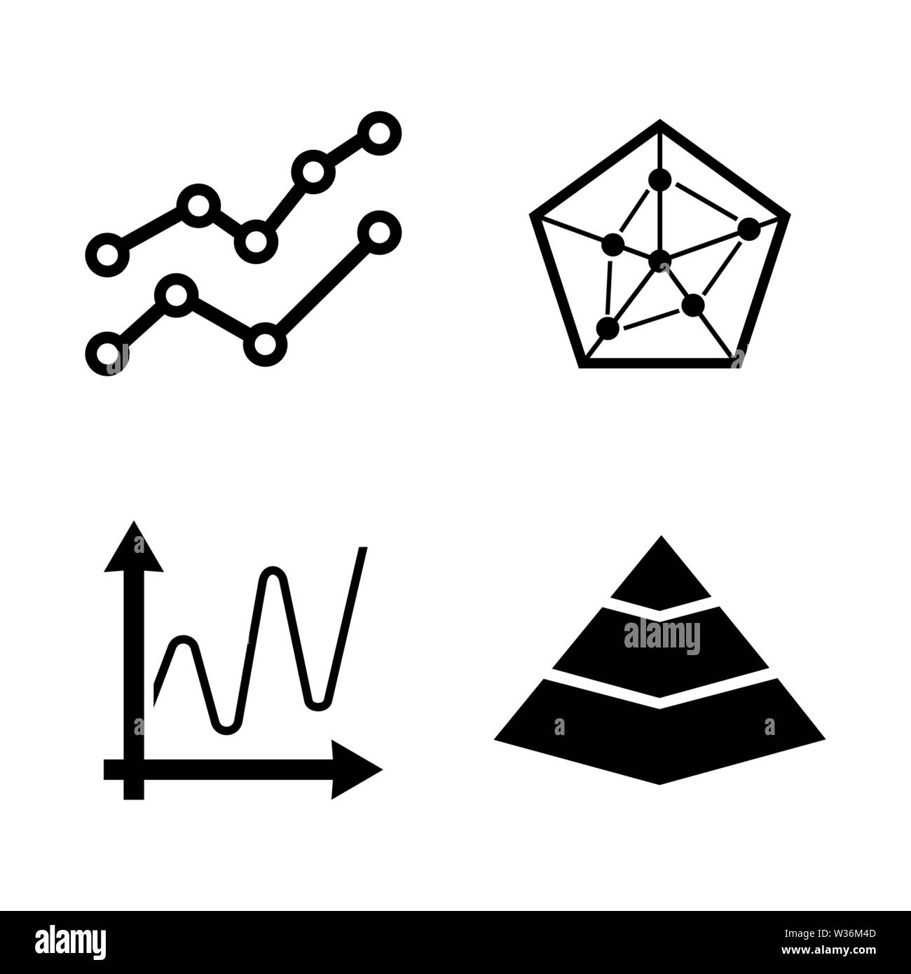 Schéma, graphique, tableau. Les simples Vector Icons Set pour la vidéo, les applications mobiles, sites Web, projets d'impression et de votre conception. Diagramme, graphique, l'icône Graphique Illustration de Vecteur