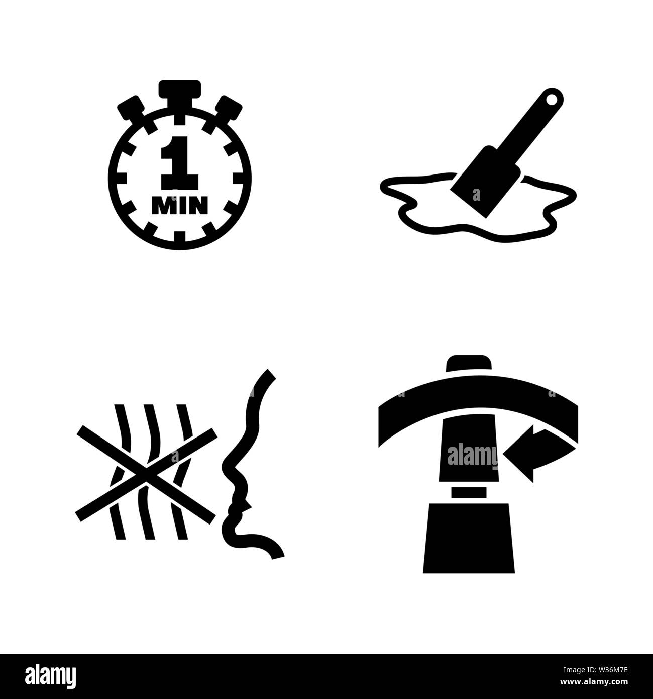 Fixer la colle. Les simples Vector Icons Set pour la vidéo, les applications mobiles, sites Web, projets d'impression et de votre conception. Fixer l'icône illustration colle plat noir sur Illustration de Vecteur