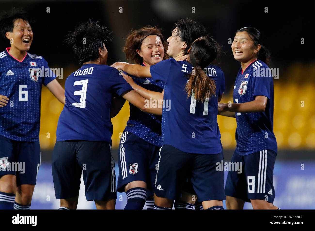 Ciro Vigorito Stadium, Benevento, Italie. 12 juillet, 2019. Groupe de l'équipe du Japon (JPN), le 12 juillet 2019 - Football : La 30e Universiade d'été 2019 Napoli Women's match final entre le Japon 1-2 La Corée du Nord à Ciro Vigorito Stadium, Benevento, Italie. Credit : Naoki Morita/AFLO SPORT/Alamy Live News Banque D'Images