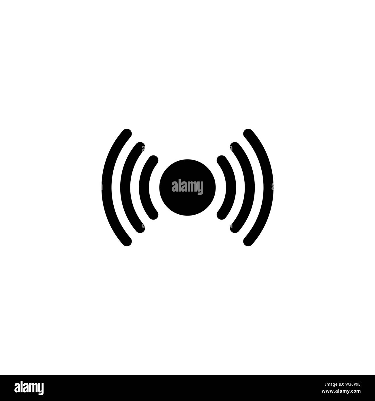 Signal. Icône vecteur plate. Simple symbole noir sur fond blanc Illustration de Vecteur