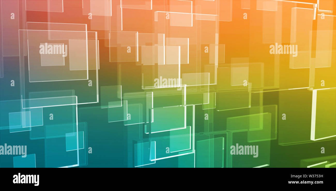 La science-fiction futuriste Concept Art Abstract Background Banque D'Images