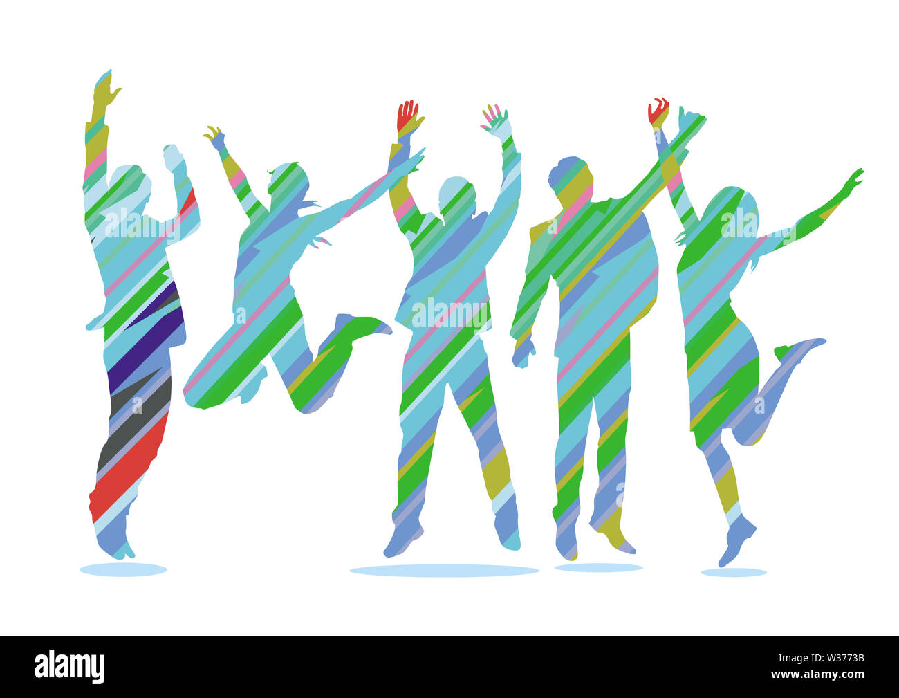 Groupe de gens d'affaires célèbre - illustration Banque D'Images