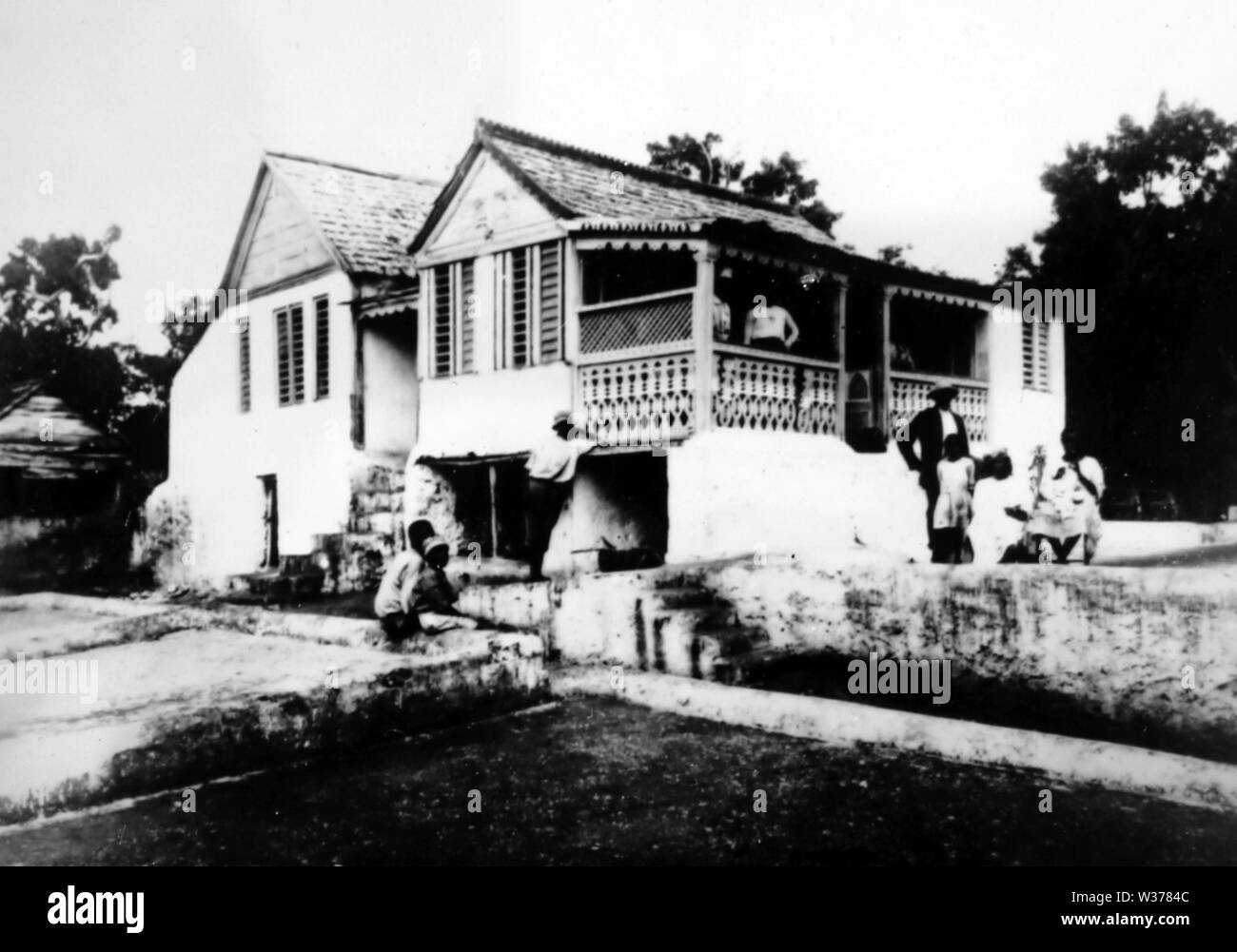 Chalet les travailleurs, Manchester, Jamaïque Banque D'Images