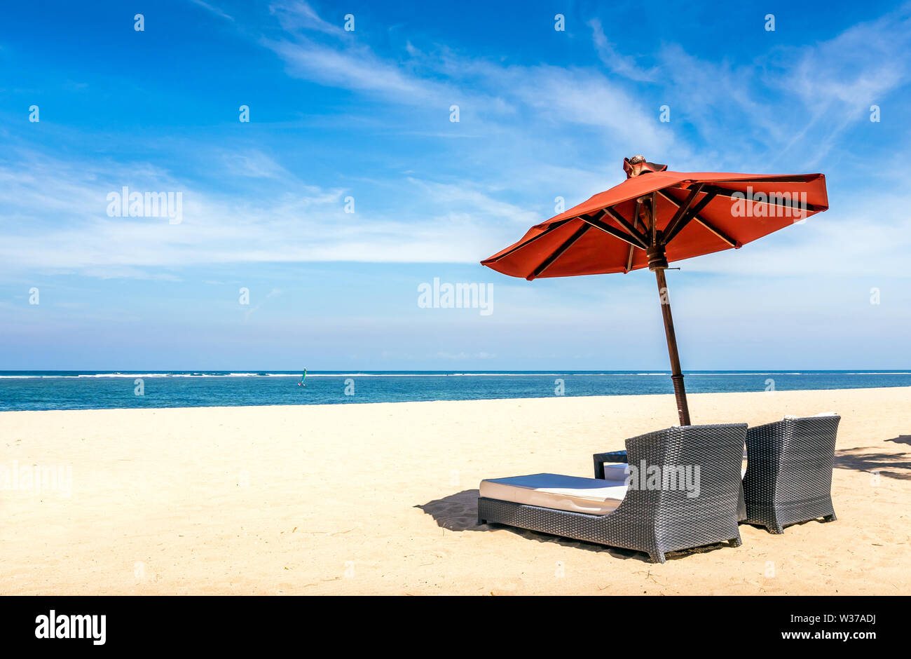 Paradis plage de Geger sur l'île de Bali en Indonésie Banque D'Images