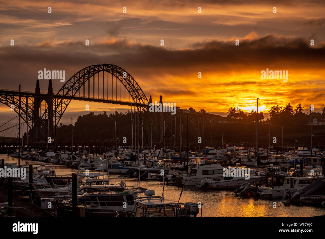 Newport, Oregon Marina Banque D'Images