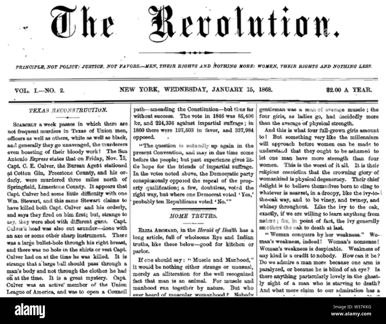 La Révolution vol 1 numéro 2 Banque D'Images