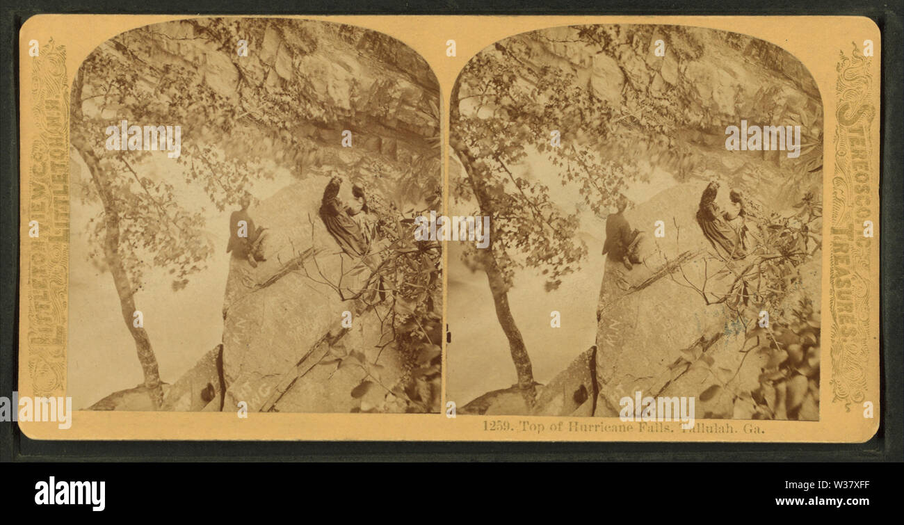 Haut de Tallulah Falls, ouragan, Géorgie, par Littleton Co Vue Banque D'Images