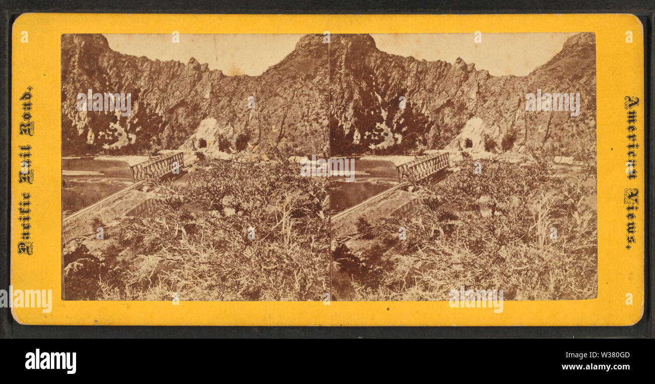 Tunnel situé près de Devil's Gate, à partir de Robert N Dennis collection de vues stéréoscopiques Banque D'Images