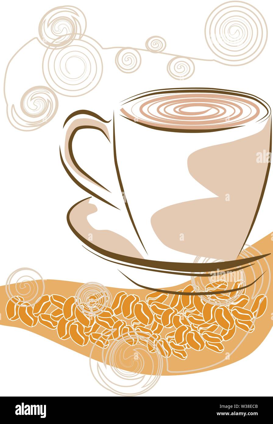 Logo café vector illustration. L'icône de café expresso symbole. Illustration de Vecteur