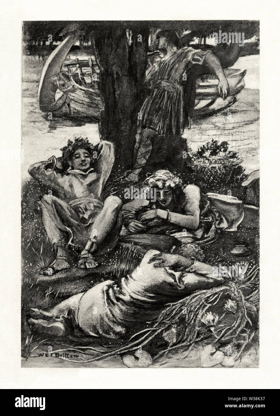 WEF Britten - Les premiers poèmes d'Alfred, Lord Tennyson - l'Lotos-Eaters Banque D'Images