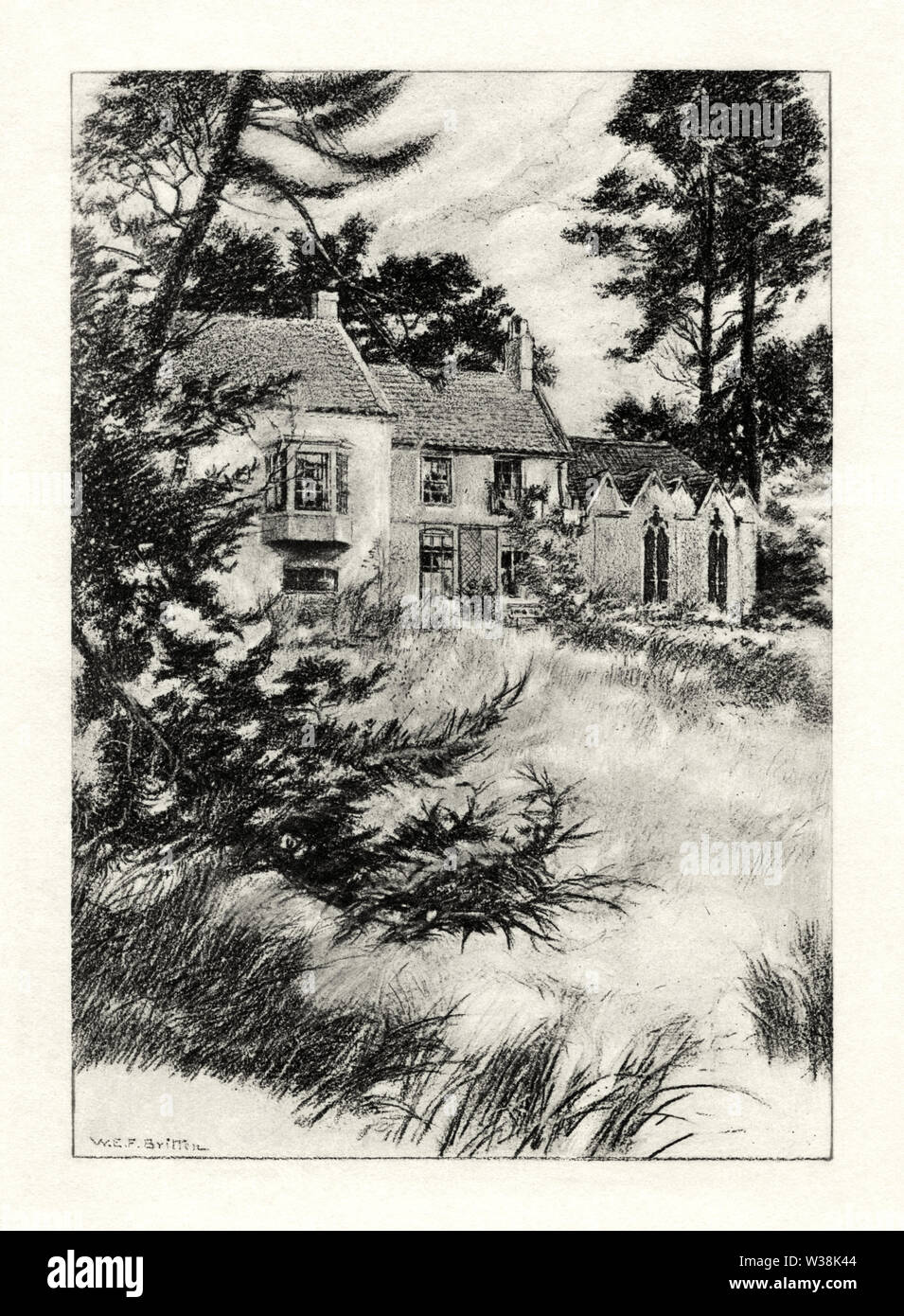 WEF Britten - Les premiers poèmes d'Alfred, Lord Tennyson - Le jardin à Somersby Presbytère Banque D'Images