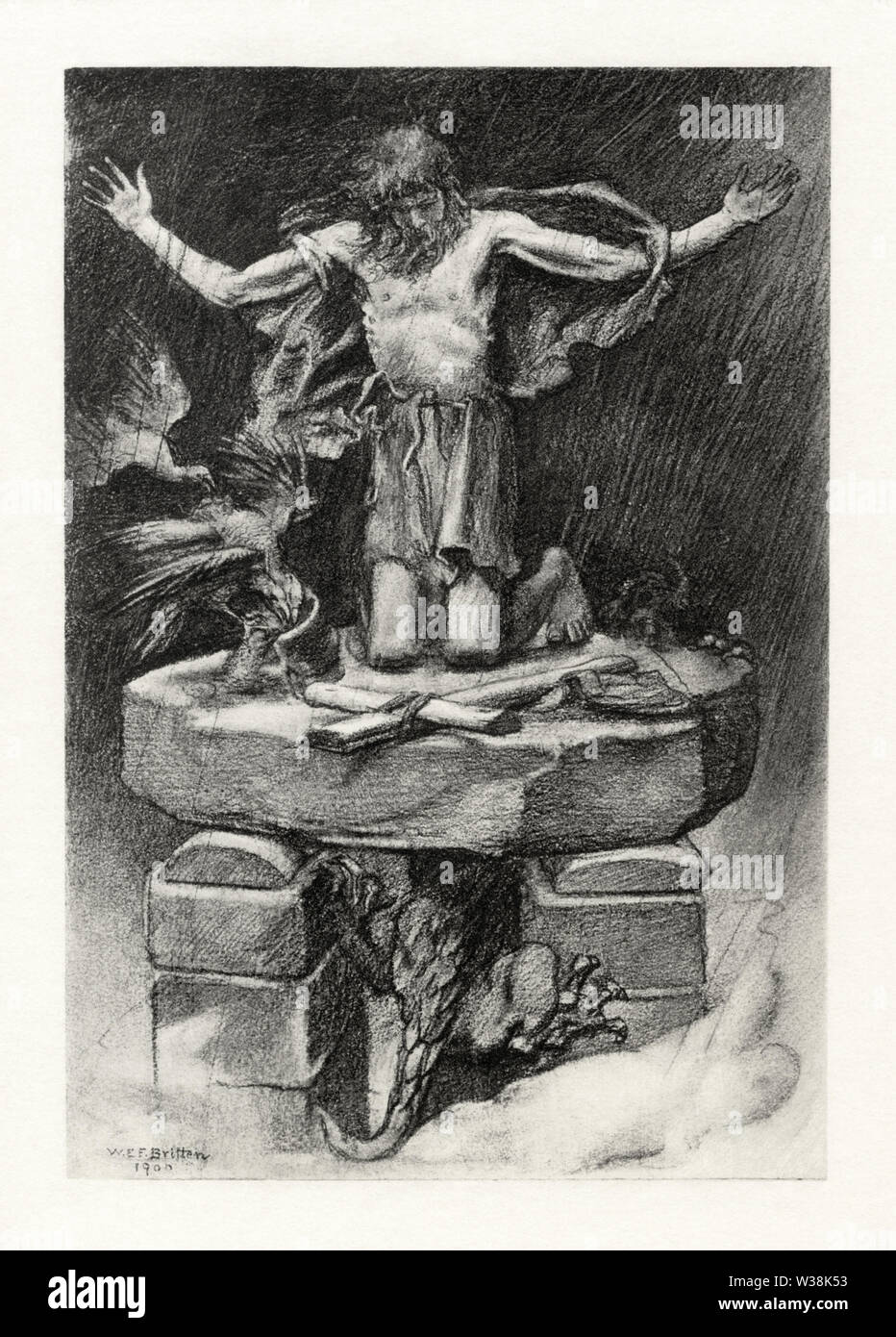 WEF Britten - Les premiers poèmes d'Alfred, Lord Tennyson - St Siméon le stylite Banque D'Images