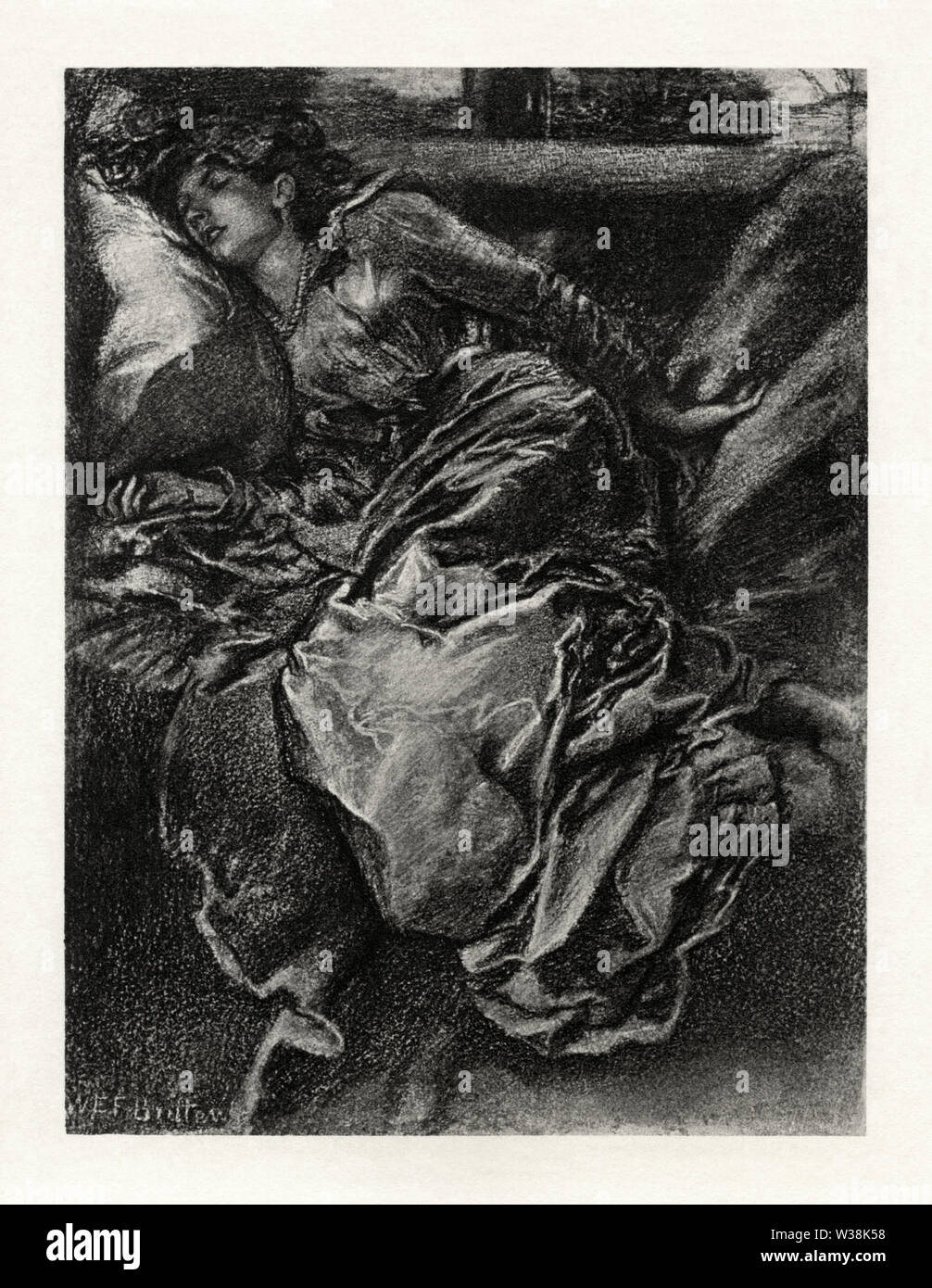 WEF Britten - Les premiers poèmes d'Alfred, Lord Tennyson - Sleeping Beauty Banque D'Images