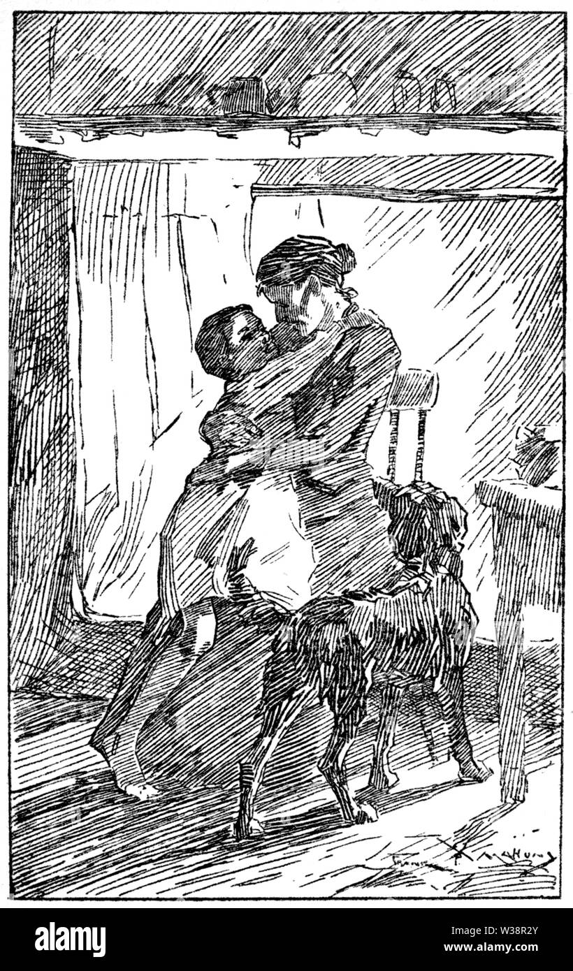 Bien que le Billy furoncles, 1913 - L'épouse de Drover Banque D'Images