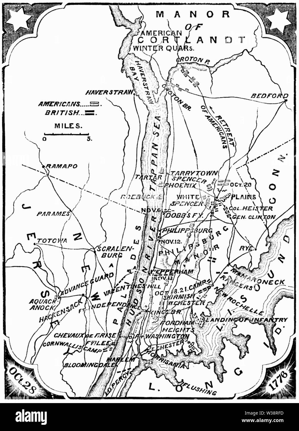 Plan de la bataille des plaines blanches Banque D'Images