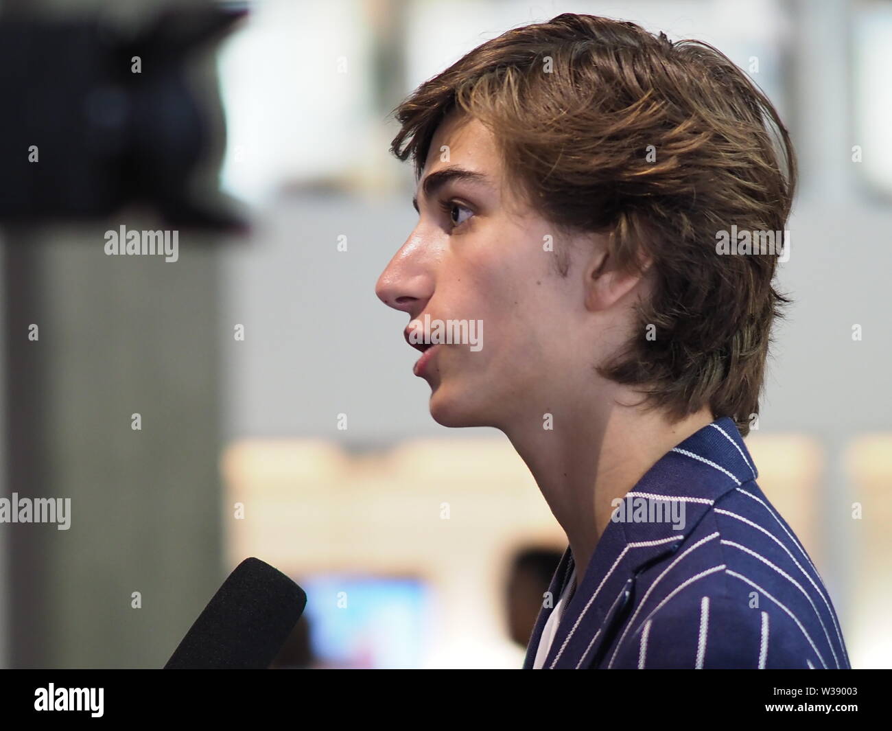 BFI Southbank, Londres - 11 juillet 2019 - L'Acteur Superstar Sebastian Croft au Premier Ministre de l'histoire horrible Film : - Romains pourris Banque D'Images