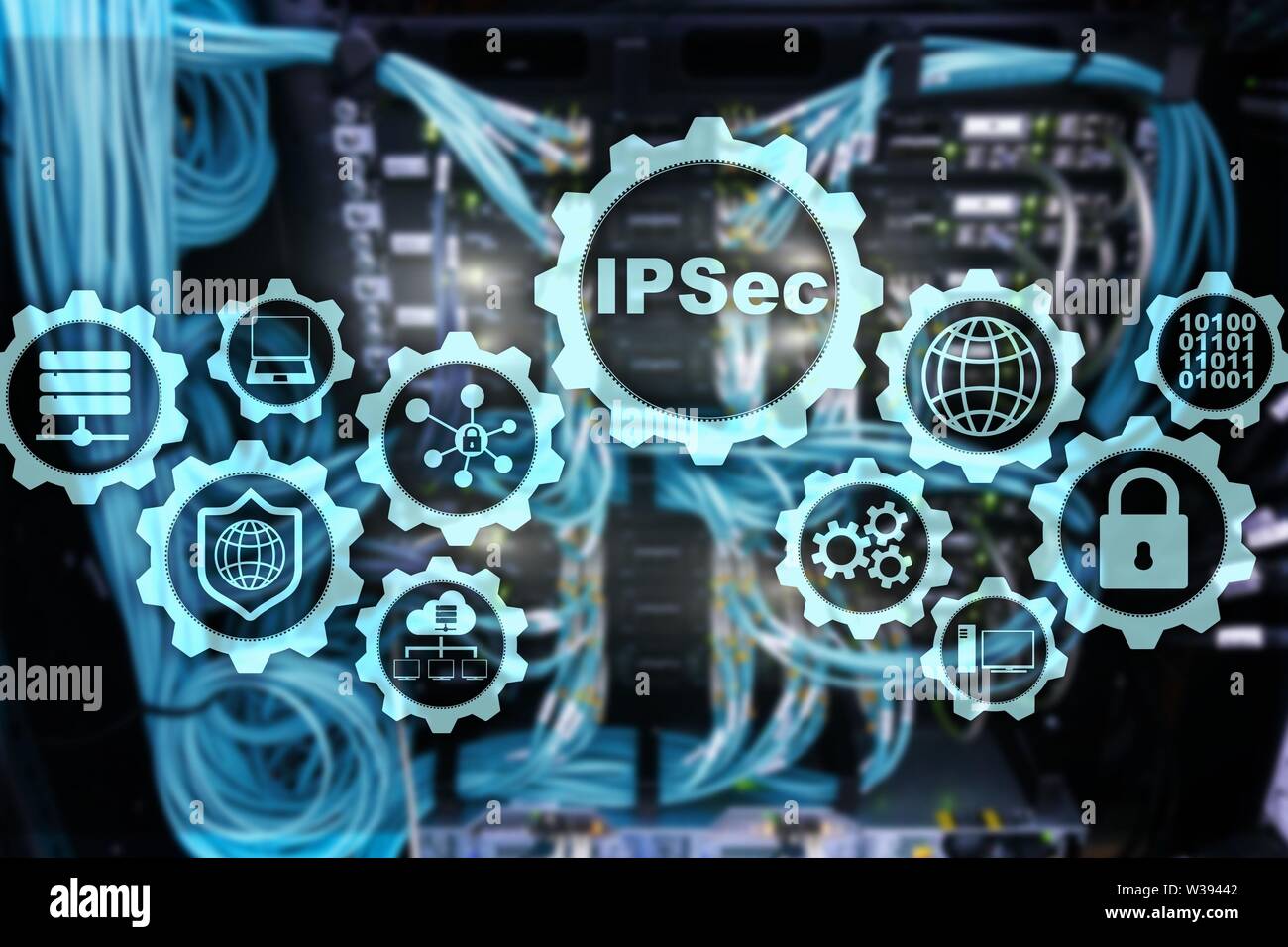 La sécurité IP. Les protocoles de protection des données. IPSec. Internet et Réseau Protection concept Banque D'Images