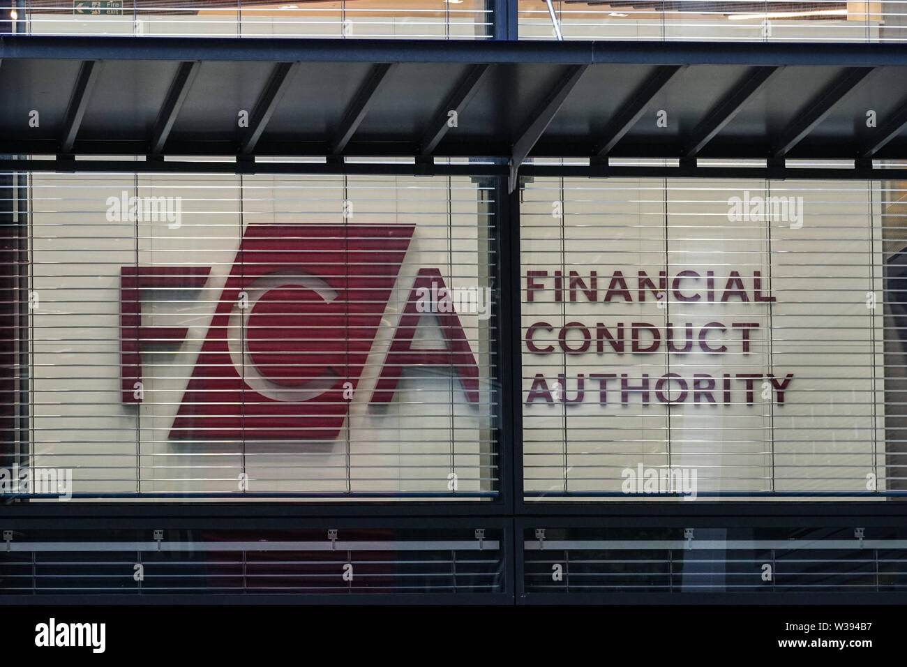 Financial Conduct Authority (FCA) siège à Londres, Angleterre Royaume-Uni UK Banque D'Images