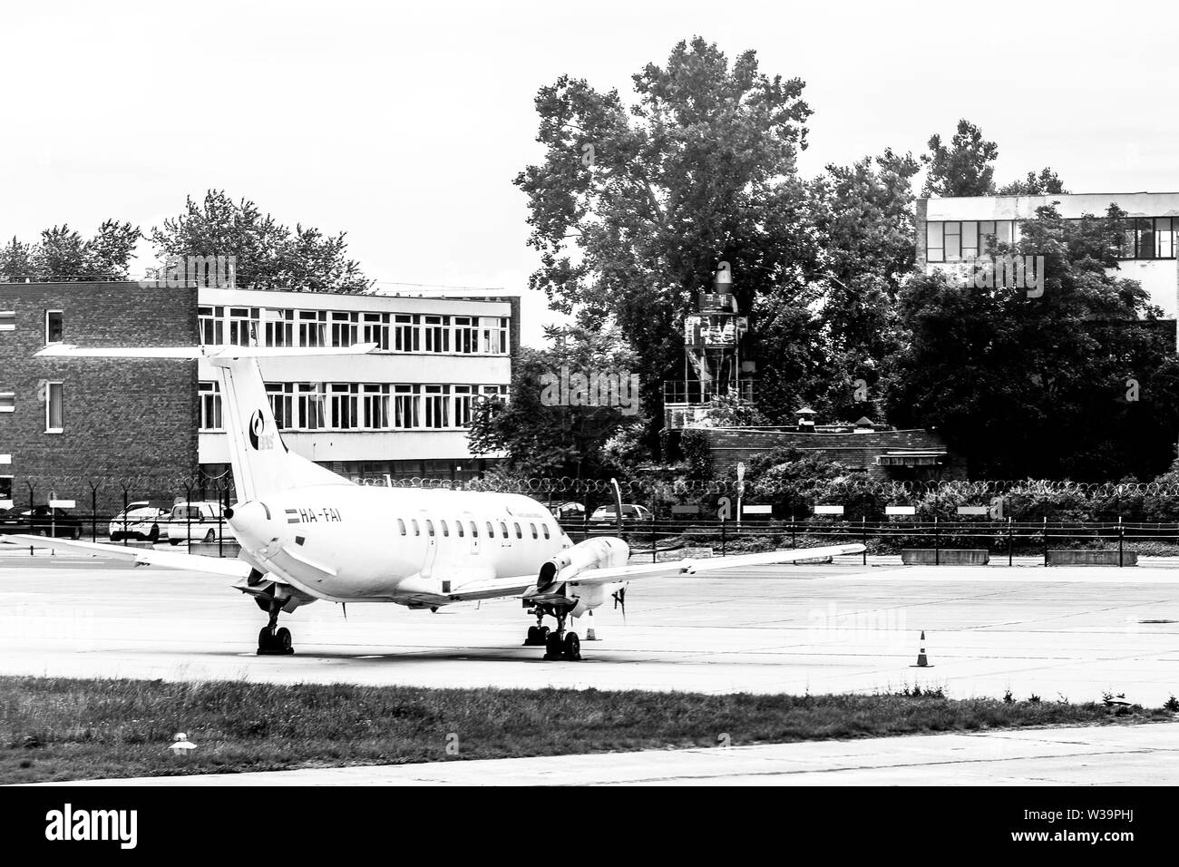 Old Airport - BLACK & WHITE - (aéroport de Ferihegy) - l'aéroport de Liszt Ferenc DE BUDAPEST, HONGRIE, 05 juin 2019 h12-41 - Crédit Ilona Barna Banque D'Images