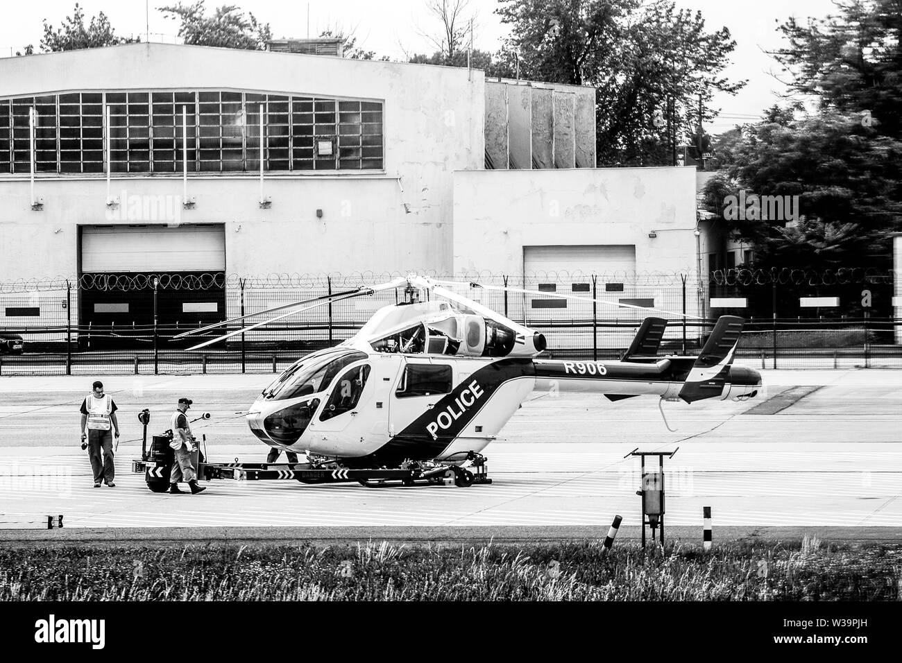 Old Airport - BLACK & WHITE - (aéroport de Ferihegy) - l'aéroport de Liszt Ferenc DE BUDAPEST, HONGRIE, 05 juin 2019 h12-41 - Crédit Ilona Barna Banque D'Images
