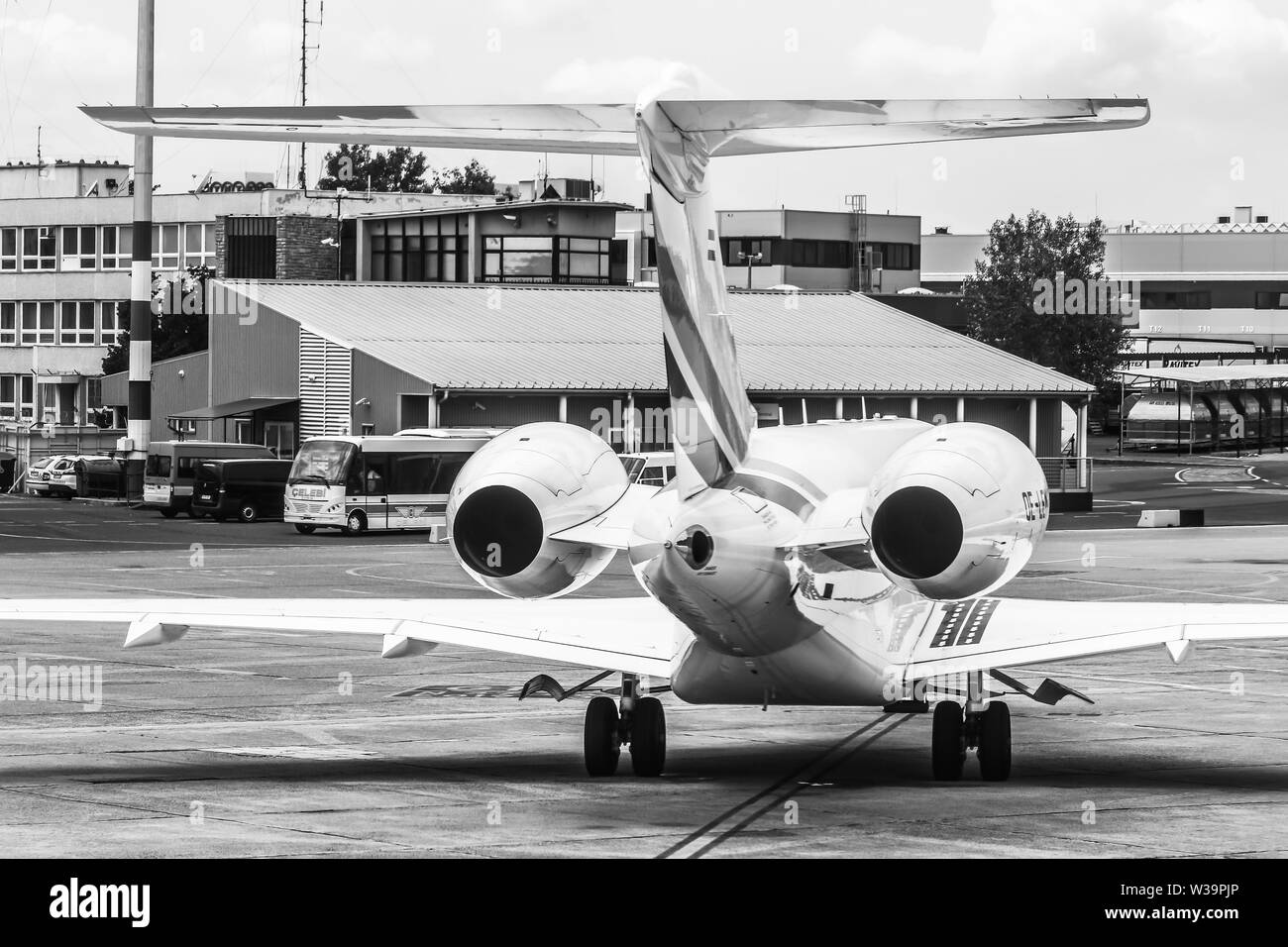 Old Airport - BLACK & WHITE - (aéroport de Ferihegy) - l'aéroport de Liszt Ferenc DE BUDAPEST, HONGRIE, 05 juin 2019 h12-41 - Crédit Ilona Barna Banque D'Images