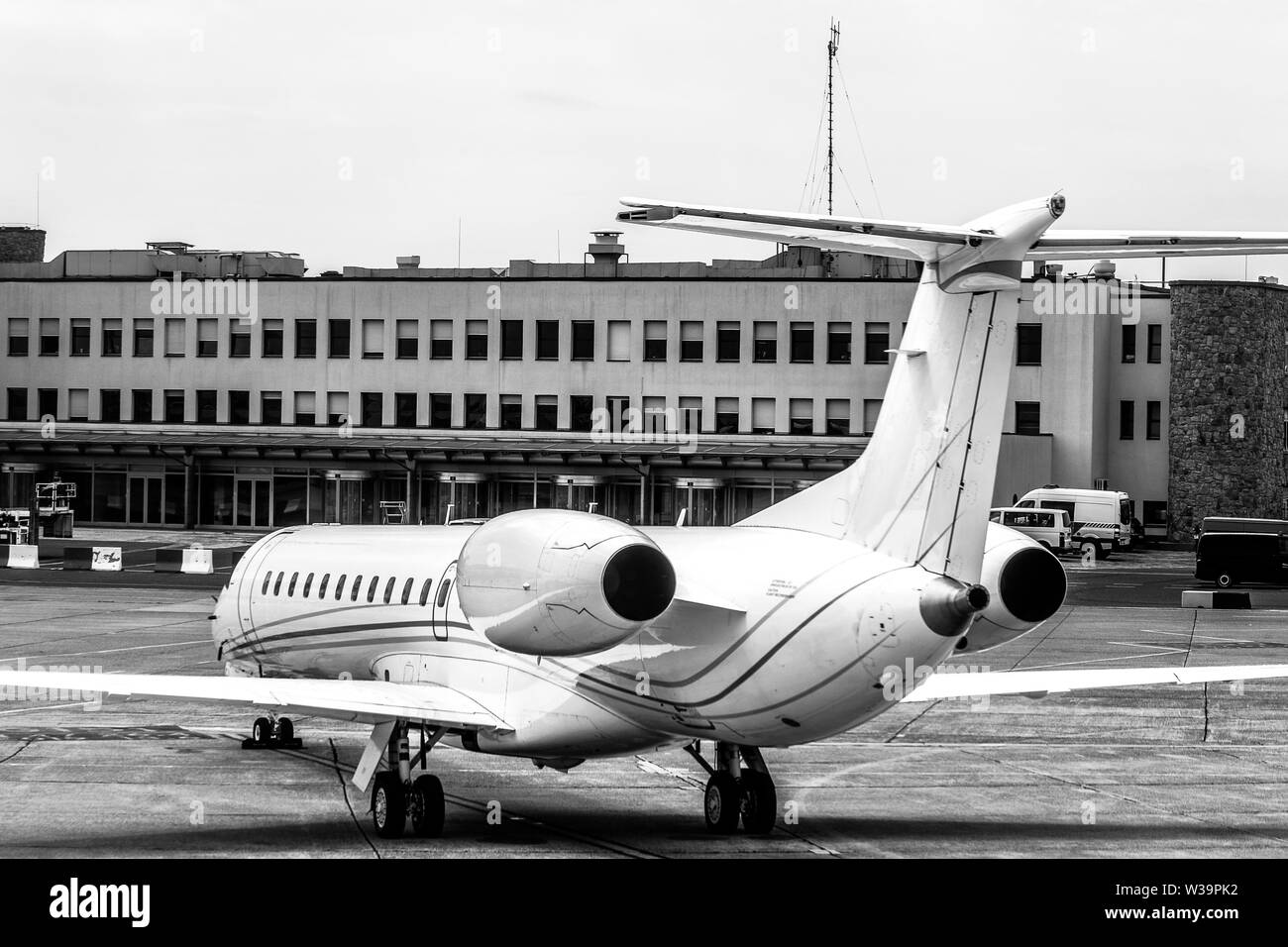 Old Airport - BLACK & WHITE - (aéroport de Ferihegy) - l'aéroport de Liszt Ferenc DE BUDAPEST, HONGRIE, 05 juin 2019 h12-41 - Crédit Ilona Barna Banque D'Images