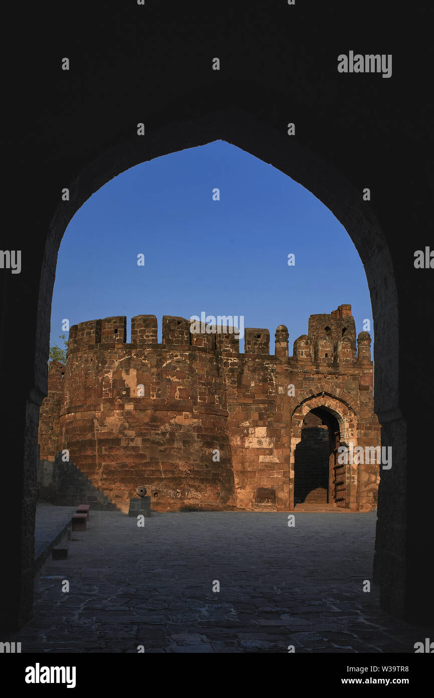 Daulatabad, également connu sous le nom de Devagiri un 14e siècle fort près de Aurangabad Maharashtra INDE Banque D'Images