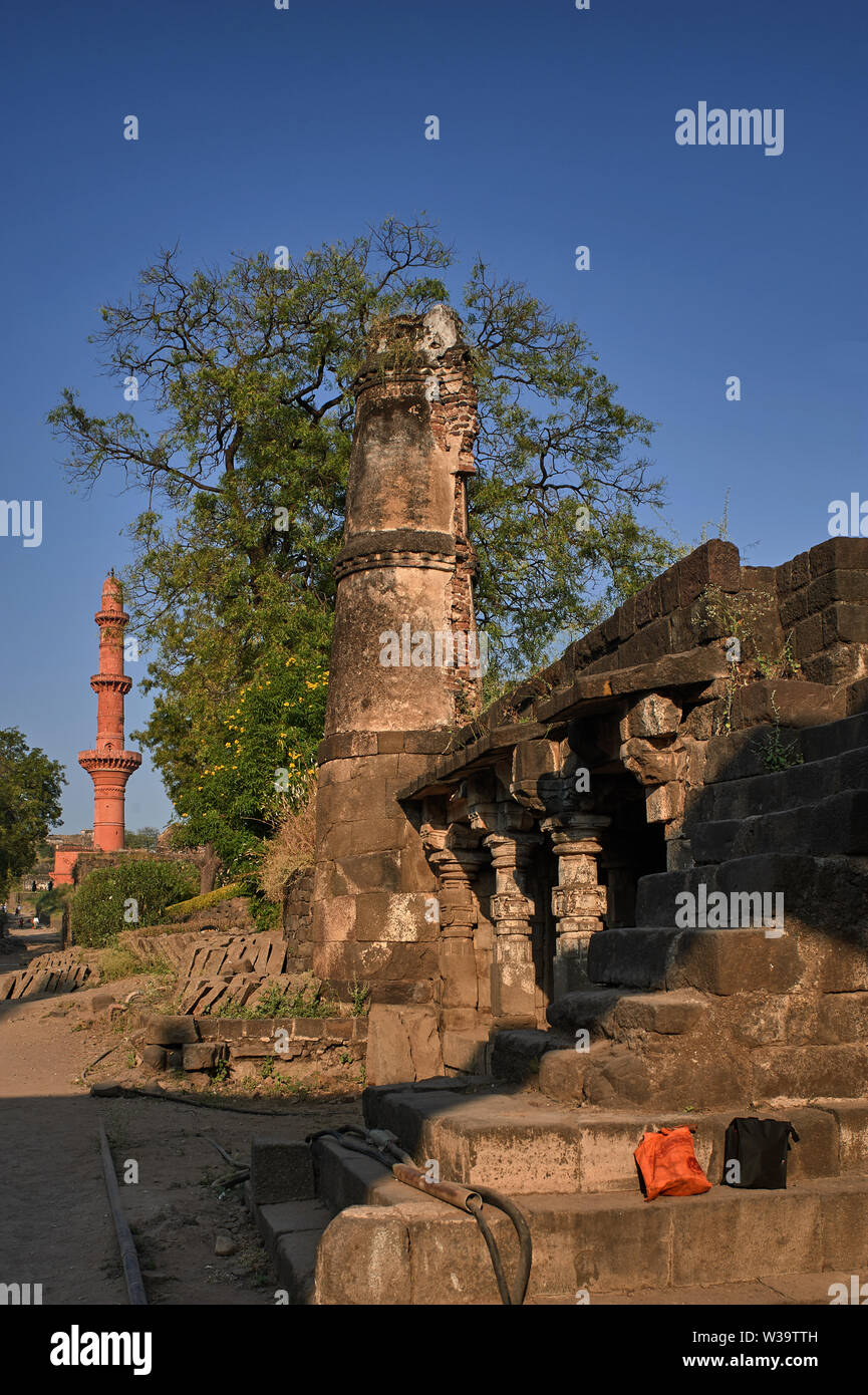 Daulatabad, également connu sous le nom de Devagiri un 14e siècle fort près de Aurangabad Maharashtra INDE Banque D'Images